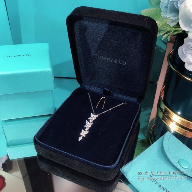 Tiffany飾品 蒂芙尼女士專櫃爆款Victoria八心八箭馬眼項鏈 Tiffany純銀鎖骨鏈  zgt1751